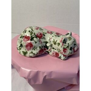 Formalities Baum Bros Summer Pansy Pink Fuchsia Floral Cat Cottage Core Sleeping